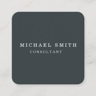 Carte De Visite Carré Logo de code QR moderne minimaliste personnalisé