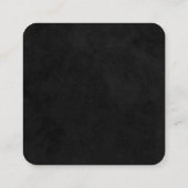 Carte De Visite Carré Logo de coiffeur | Monogramme (Dos)