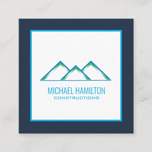 Carte De Visite Carré Logo de construction immobilière moderne professio (Devant)