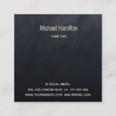 Carte De Visite Carré Logo de construction immobilière simple profession (Dos)