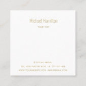 Carte De Visite Carré Logo de construction immobilière simple profession (Dos)