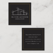 Carte De Visite Carré Logo de Home Architect (Devant / Derrière)