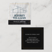 Carte De Visite Carré Logo de Home Architect (Devant / Derrière)