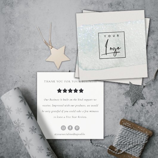 Carte De Visite Carré Logo de la demande d'examen de monogramme de bross