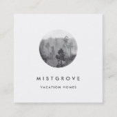 Carte De Visite Carré Logo de la forêt aquarelle (Devant)