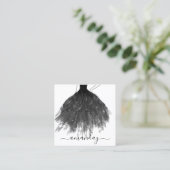 Carte De Visite Carré Logo de la Parties scintillant du concepteur de mo (Debout devant)