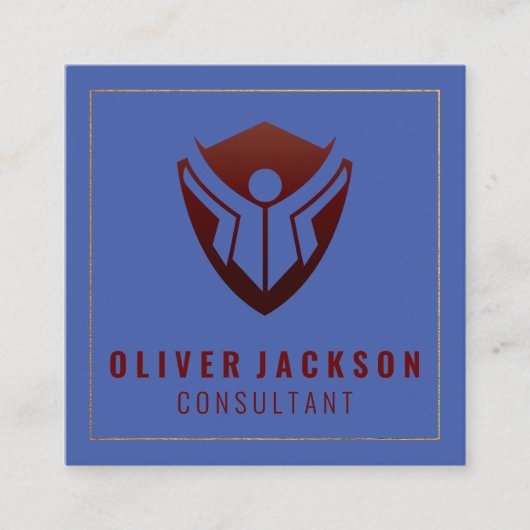 Carte De Visite Carré Logo de l'éducation (Devant)