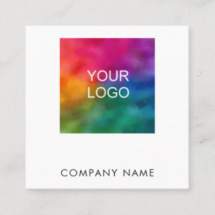 Carte De Visite Carré Logo de l'entreprise professionnelle élégante et m
