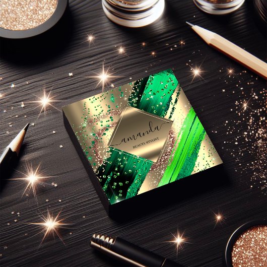 Carte De Visite Carré Logo de maquillage professionnel Corps tropique SP