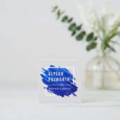 Carte De Visite Carré Logo de peinture Abstrait (Debout devant)