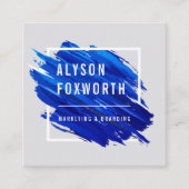 Carte De Visite Carré Logo de peinture Abstrait (Devant)