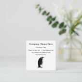 Carte De Visite Carré Logo de pingouin unique (Debout devant)
