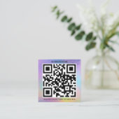 Carte De Visite Carré Logo d'entreprise moderne avec code QR (Debout devant)