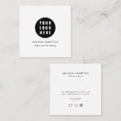 Carte De Visite Carré Logo d'entreprise moderne et employés (Devant / Derrière)