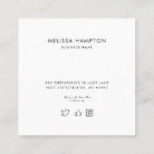 Carte De Visite Carré Logo d'entreprise moderne et employés (Dos)