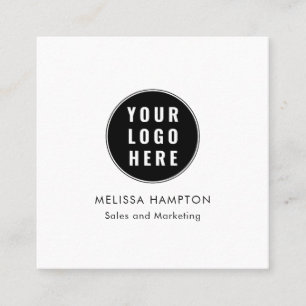 Carte De Visite Carré Logo d'entreprise moderne et employés