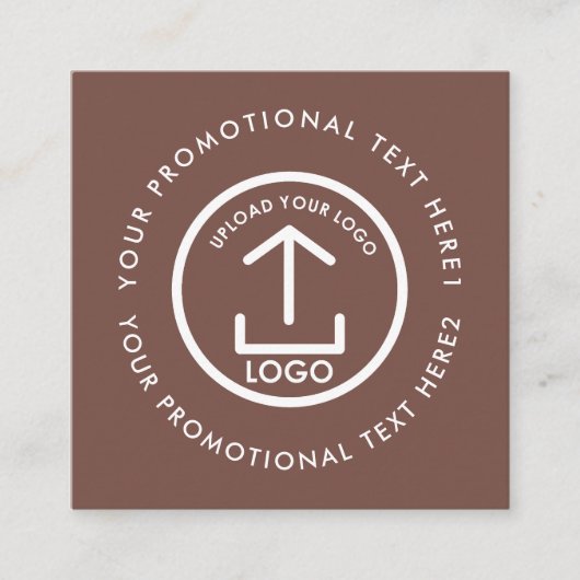 Carte De Visite Carré Logo d'entreprise moderne scanner QR Code Terracot (Devant)