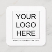 Carte De Visite Carré Logo d'entreprise moderne simple QR Code Professio (Devant)