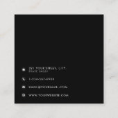 Carte De Visite Carré Logo d'entreprise QR Code Moderne Simple Entrepris (Dos)