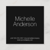 Carte De Visite Carré Logo des ciseaux de la liste des cheveux | Beauté (Dos)