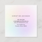 Carte De Visite Carré logo des couleurs pastel papillon (Dos)