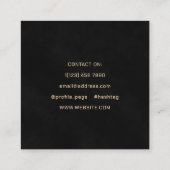 Carte De Visite Carré Logo des initiales du casque DJ (Dos)