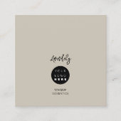 Carte De Visite Carré Logo du code QR Cement Terre Minimums gris (Devant)