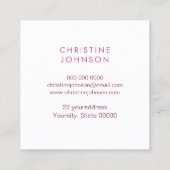 Carte De Visite Carré logo du papillon esthétique (Dos)