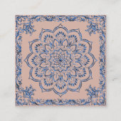 Carte De Visite Carré Logo élégant Lotus Flower Yoga (Devant)