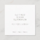 Carte De Visite Carré Logo Fleur artisanal (Dos)