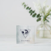 Carte De Visite Carré Logo géométrique moderne de vague de plage (Debout devant)