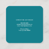 Carte De Visite Carré logo hippocampe sur agate turquoise (Dos)