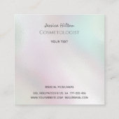 Carte De Visite Carré Logo Holographique de dispersion des papillons de  (Dos)