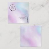Carte De Visite Carré Logo holographique professionnel simple et minimal (Devant / Derrière)
