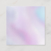 Carte De Visite Carré Logo holographique professionnel simple et minimal (Dos)