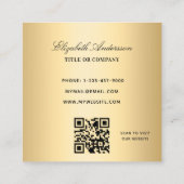 Carte De Visite Carré logo léopard vert émeraude code QR (Dos)