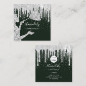 Carte De Visite Carré Logo Logo Gray Drip Glam (Devant / Derrière)