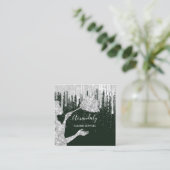 Carte De Visite Carré Logo Logo Gray Drip Glam (Debout devant)