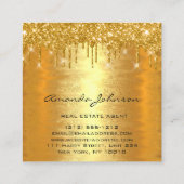 Carte De Visite Carré Logo Logo House Real Estate Agent VIP (Dos)