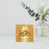 Carte De Visite Carré Logo Logo House Real Estate Agent VIP (Debout devant)