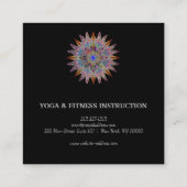 Carte De Visite Carré Logo Lotus Flower Logo Yoga Carré voiture d'affair (Dos)