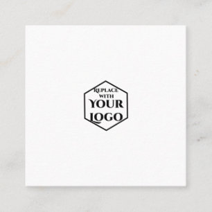 Carte De Visite Carré Logo Minimaliste Simple Moins c'est Mieux