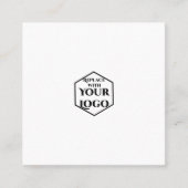 Carte De Visite Carré Logo minimum simple Moins est plus (Devant)