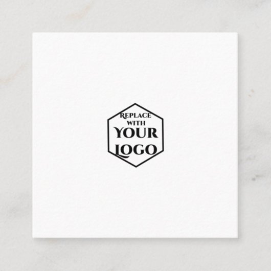 Carte De Visite Carré Logo minimum simple Moins est plus (Devant)