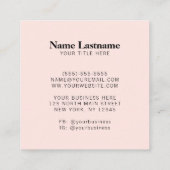 Carte De Visite Carré Logo moderne à deux tons (Dos)