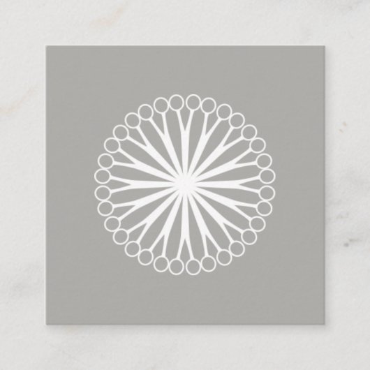 Carte De Visite Carré Logo moderne de ciseau de coiffeur (Devant)