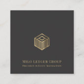 Carte De Visite Carré Logo moderne de luxe (Devant)