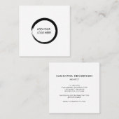 Carte De Visite Carré Logo moderne média social professionnel simple bla (Devant / Derrière)