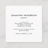 Carte De Visite Carré Logo moderne média social professionnel simple bla (Dos)