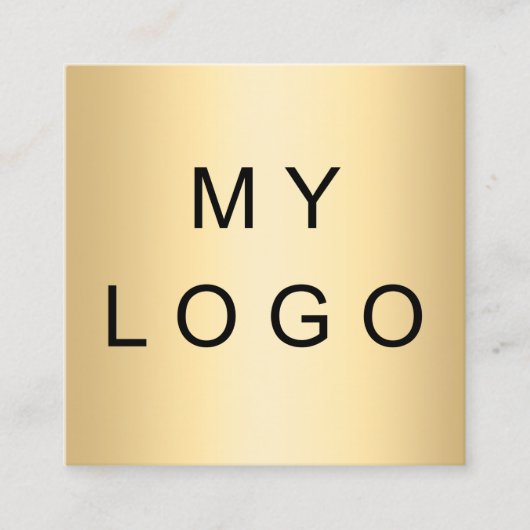 Carte De Visite Carré Logo or code qr moderne professionnel (Devant)